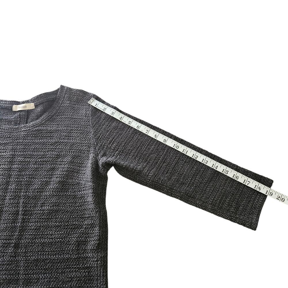 Women's Humanoid Gray Tweed Dress 3/4 Sleeves Knee Length Shift Style M Romania - Picture 15 of 16